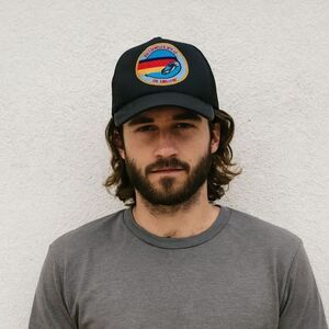 AVIATOR NATION Black Malibu Baseball Cap Hat  Mens Size Large